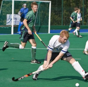 However, this keeper is ready - his hands are up and his legs are apart, ready for action.